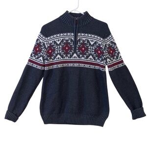 Holiday Nordic theme Fair Isle Patterned Sweater Size M